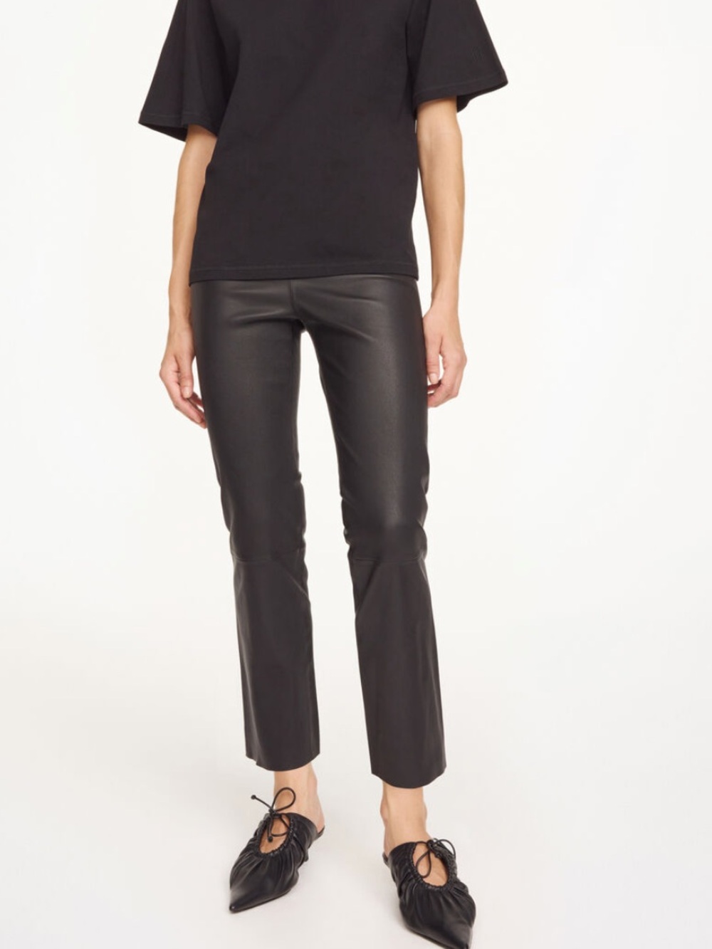 BY MALENE BIRGER Florentina Leather Trousers Black XS